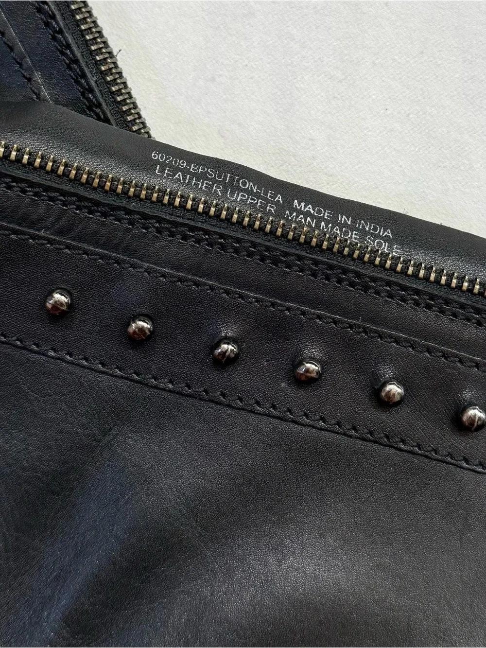 Vintage Black Leather Fold Over Boots